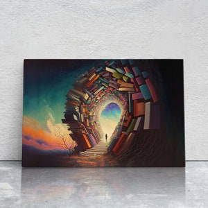 Fantasy Library Canvas Art Ready To Hang Large Print