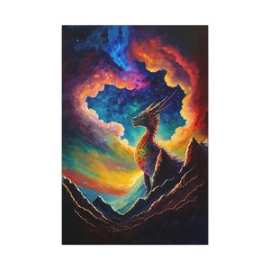 Dragon Portrait Canvas Art Ready To Hang