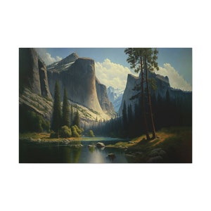 Yosemite National Park Canvas Art Ready To Hang Large Print, Oil Painting