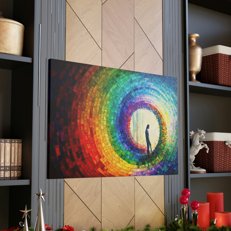 Abstract Expression Color Wheel Canvas Art Ready to Hang | Fantasy ...