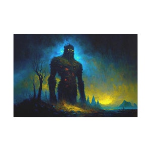 Titan Earth Canvas Art Ready To Hang | Science Fiction | Sci-Fi | Fantasy