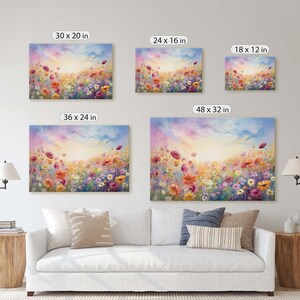 Floral Abstract Canvas: Colorful Home Decor (Framed, Hanging Hardware Included) image 8