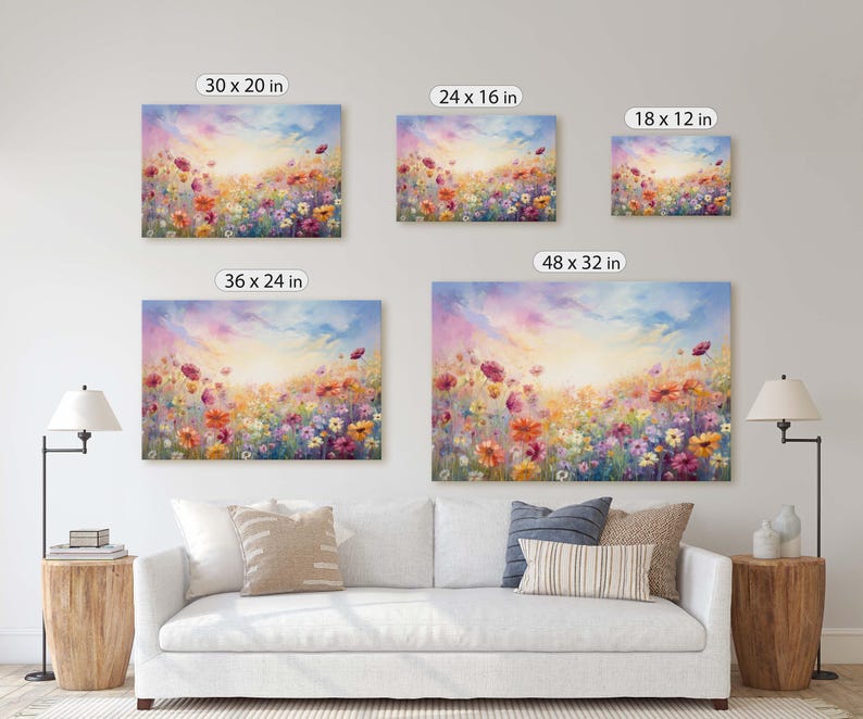 Floral Abstract Canvas: Colorful Home Decor (Framed, Hanging Hardware Included) image 8