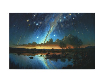 Quadrantid Meteor Shower Canvas Art Ready To Hang