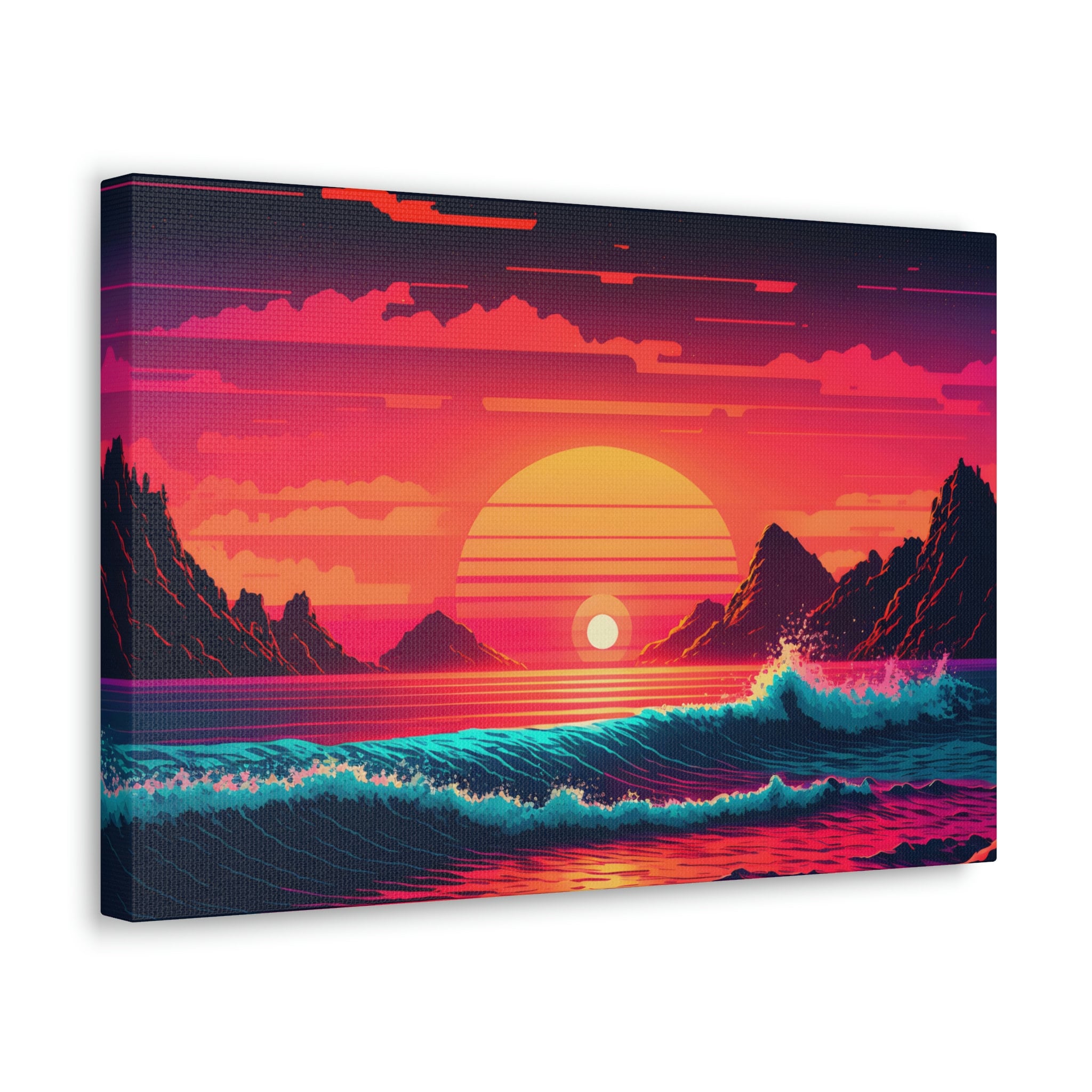 Beach Sunset Canvas Art - Etsy