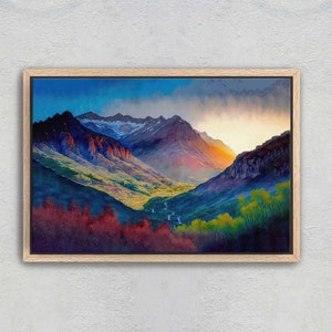 Telluride Colorado Art Ready to Hang Large Print, Oil Painting ...