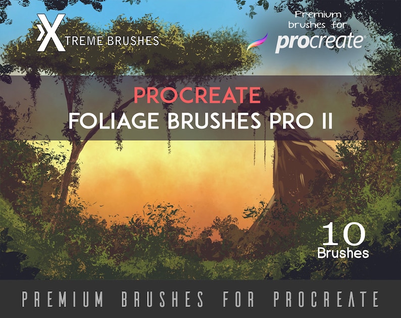 Procreate Foliage Brushes PRO II image 0