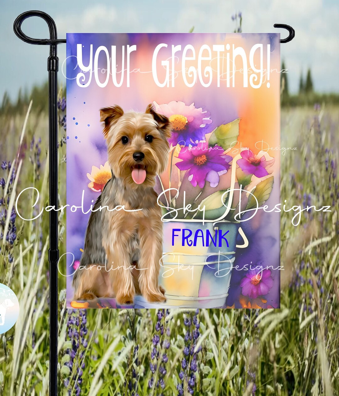 Personalized Yorkie Garden Flag,yorkshire Terrier Summer Flag One of a
