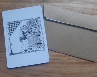 Postcard Houndstooth- Biting