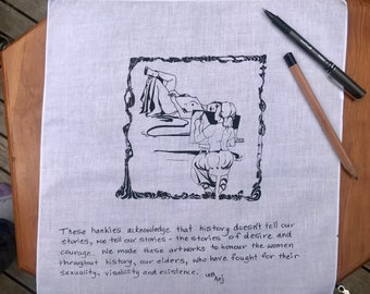 Fabric Hanky- WHITE - Voyeurism Hanky