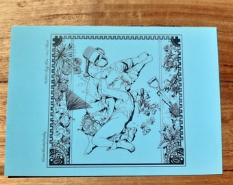 A5 artwork. 69/Head- Robin's Egg Blue