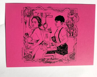 A5 artwork Spanking -Fuchsia