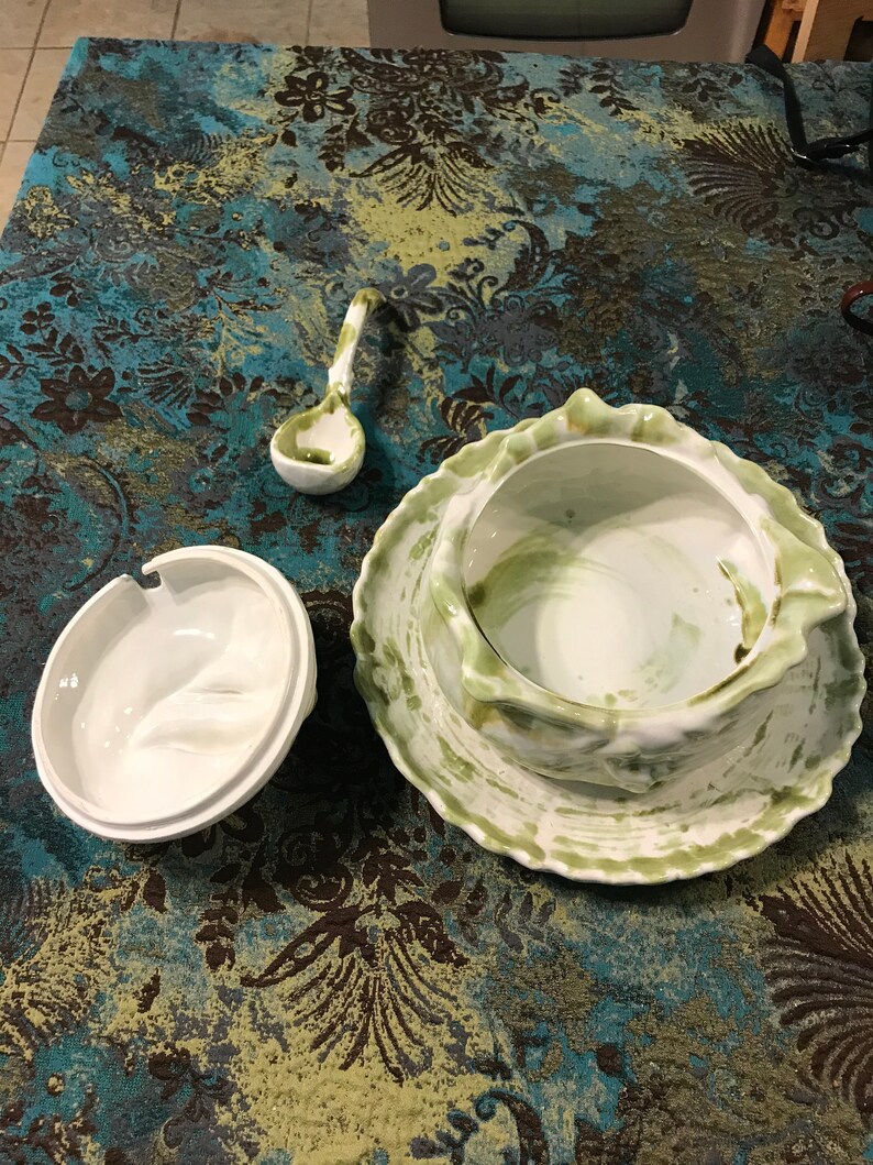 Very Large Cabbage Soup Tureen With Matching Tray Lid and Etsy