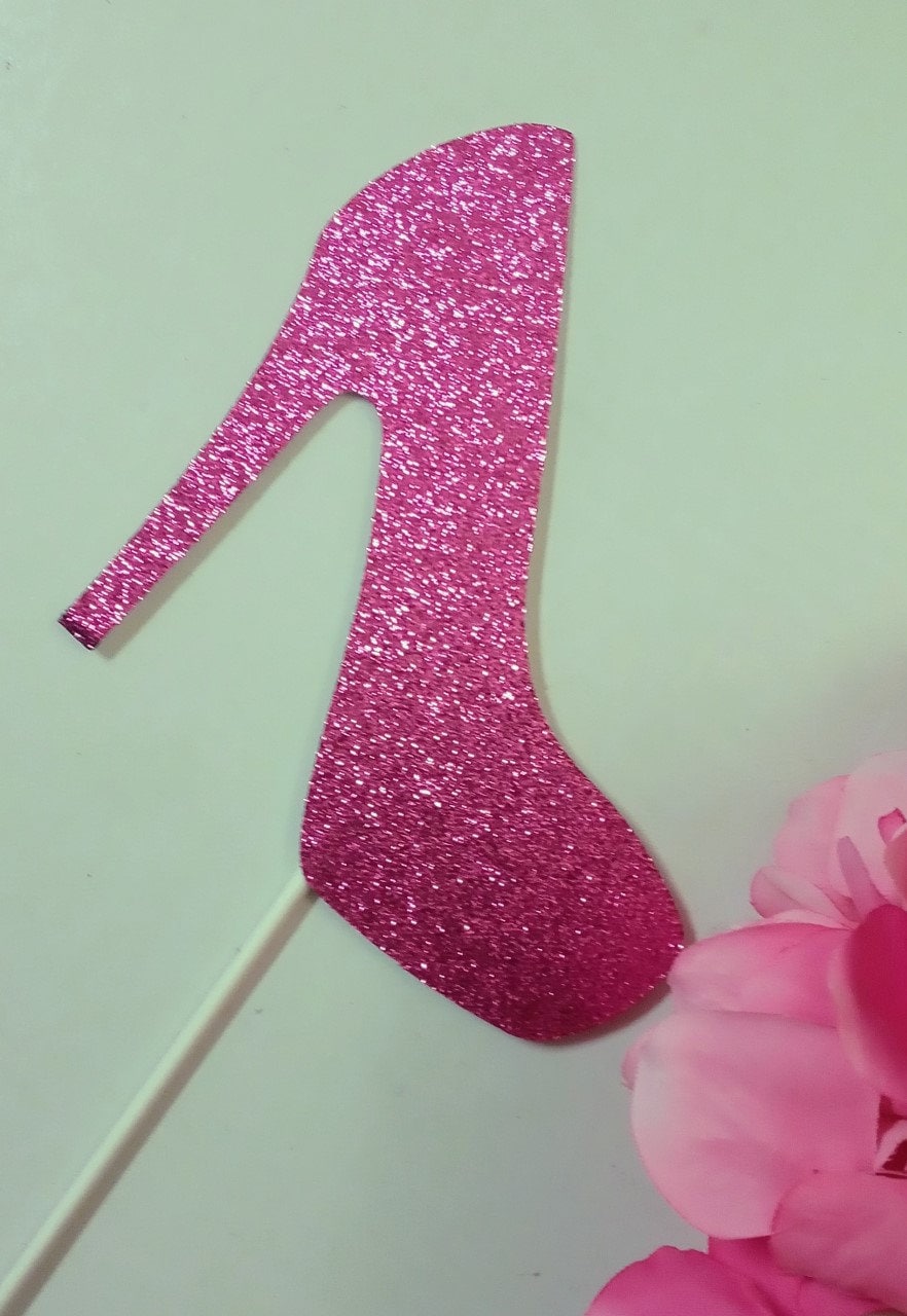 Glitter High Heel Cake Topper Diva Cake Topper Glamour Girl | Etsy