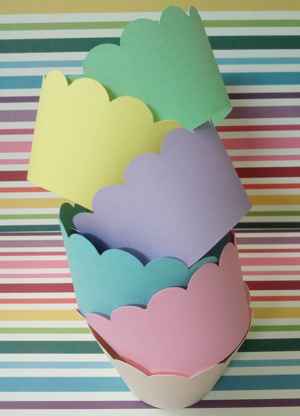 Pastel Color Cupcake Wrappers, Cupcake Decor, Cupcake Wrappers ...