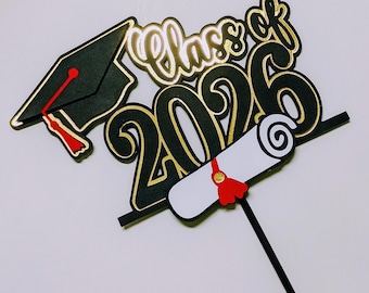 Class of 2026 Cake Topper, Graduation Party Decor, Graduation Cake Topper