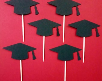 Graduation Cap Cupcake Toppers, Graduation Hat Cupcake Toppers, Grad Cap Cupcake Toppers, Grad Decoration, Class of 2024