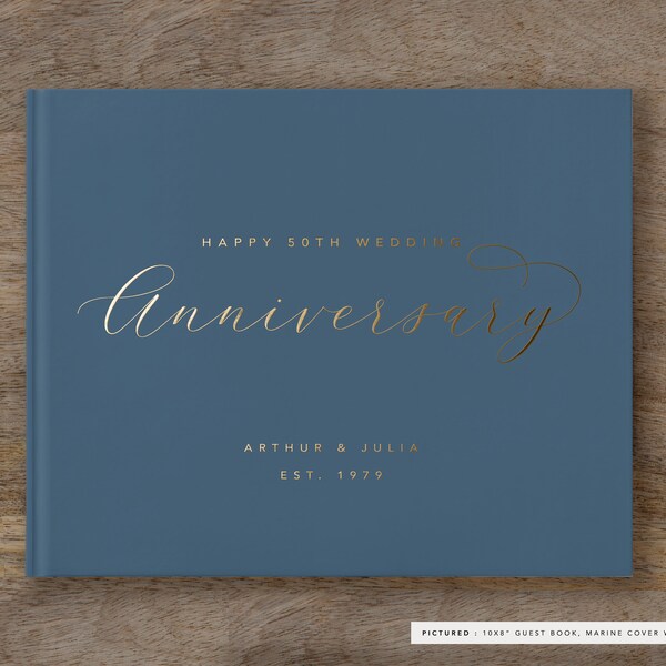 50th Anniversary Guest Book Etsy
