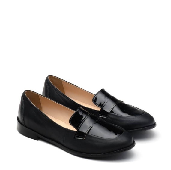 de piel para mujer richelieus para mujer zapatos Etsy México