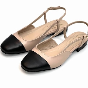 CHANEL Damen Slipper/Ballerinas aus Leder in Schwarz