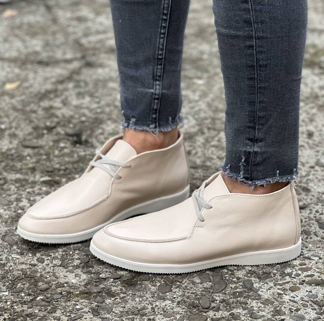 Women's Leather Moccasins Lace-up Shoes Slip-on Flat - Etsy