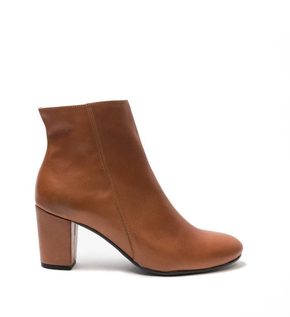 Leather And Suede Cone Heel Buckle Boot | Karen Millen