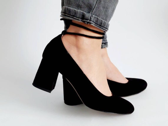 Decollete allacciate alla caviglia in pelle scamosciata sandali slip on decollete stringate decollete in pelle eleganti e fatte a mano Clara Etsy Italia