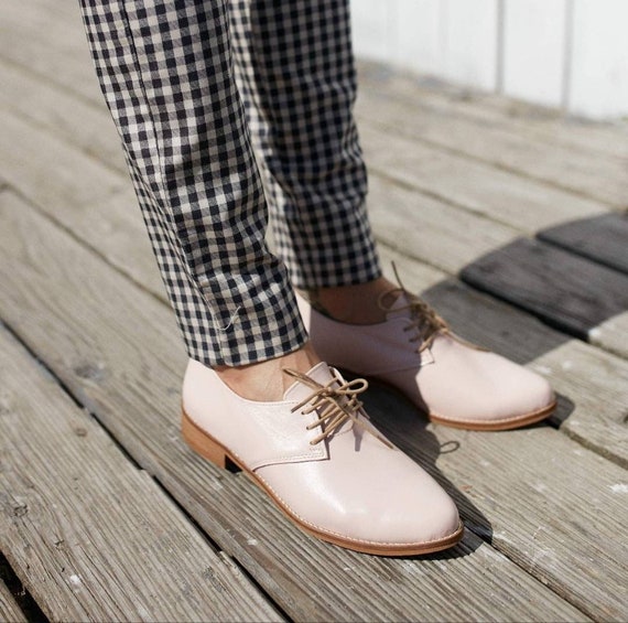 ローファー・オックスフォード CASTANER Women Laced up Shoes 216442017 Beige Women's Leather Shoes, Women's Lace-up Oxford, Handmade From