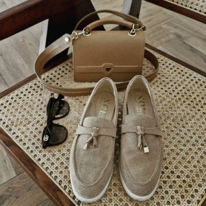Women's Suede Loafers, Slip-on Flat Ankle Boots, Flat Sole, Mid-Season Shoes, Low-Top Casual Shoes - Pigal