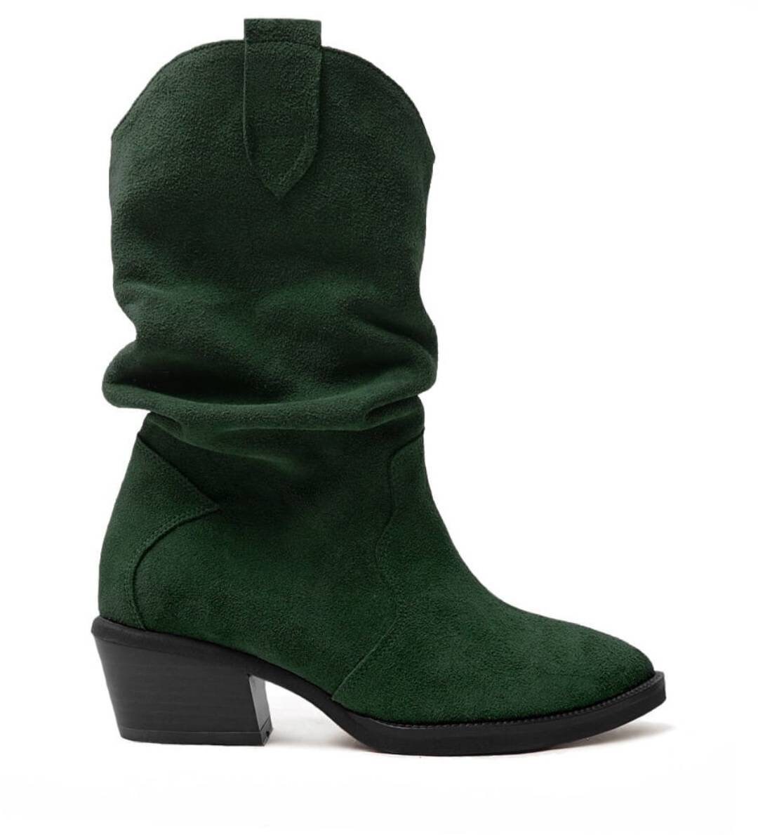 Bottes Femme,Santiag Femme, Demi Bottes En Daim Bottes