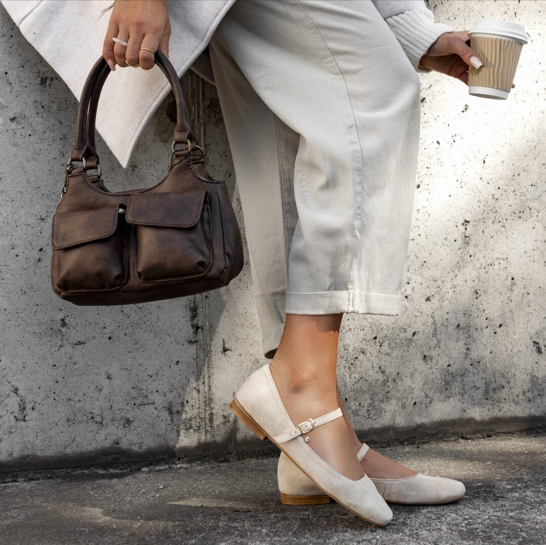 美品Needles Ballet shoes - Deer suade