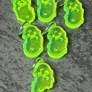 Pickle Pal's Neon Green Acrylic Stitch Markers image 3