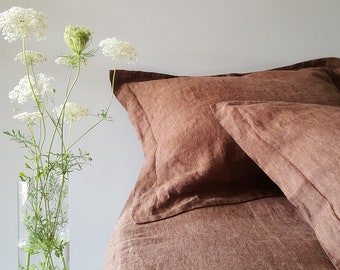 Oxford Linen Pillowcase, linen Pillow Sham