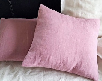 Linen Custom Cushion Cover. Linen Accent Pillow Cover, Decorative Throw Pillow Cover in various colors