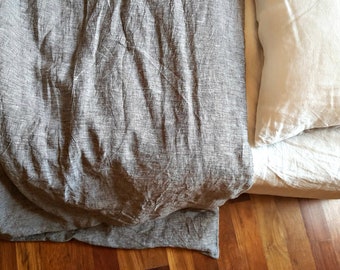Linen Duvet Cover Queen, King, Twin, Custom Natural Washed Linen Bedding, Farmhouse Decor Gift for Mom