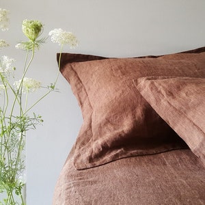 Oxford Linen Pillowcase, linen Pillow Sham image 1