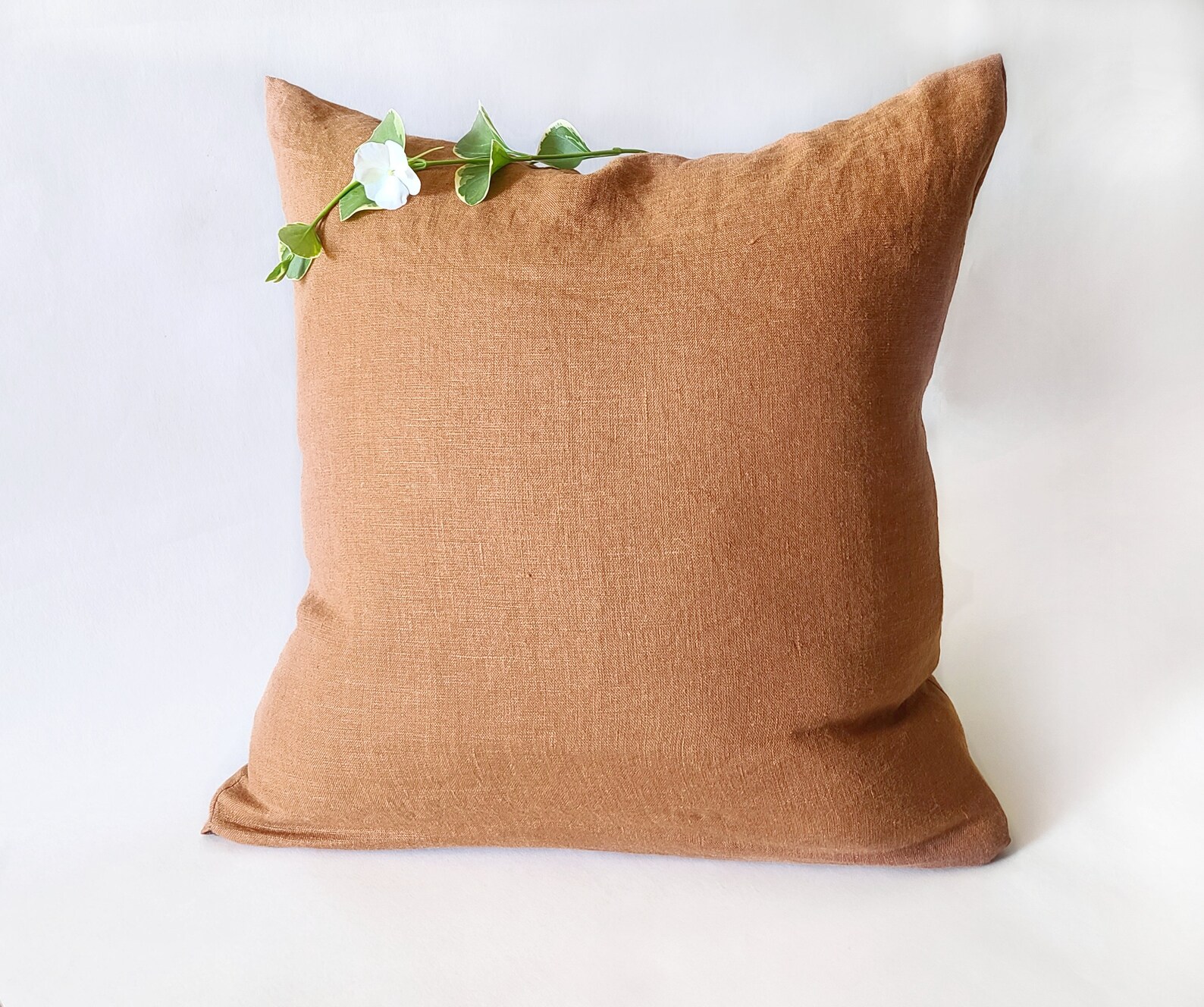 Linen Euro Sham in Warm White, Linen Euro Pillow Cover 26x26, 24x24