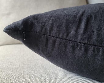 Linen Euro Sham with zipper, Custom Linen Pillow Sham, Linen Throw Pillowcase
