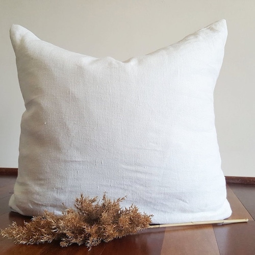 Linen Euro Sham in Warm White Linen Euro Pillow Cover 26x26 Etsy