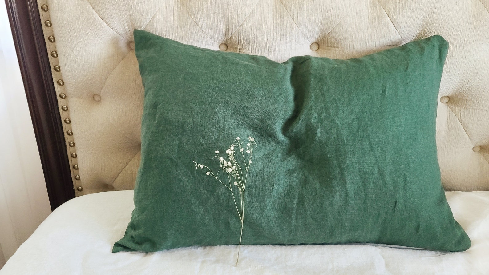 Linen Euro Sham in Warm White Linen Euro Pillow Cover 26x26 Etsy