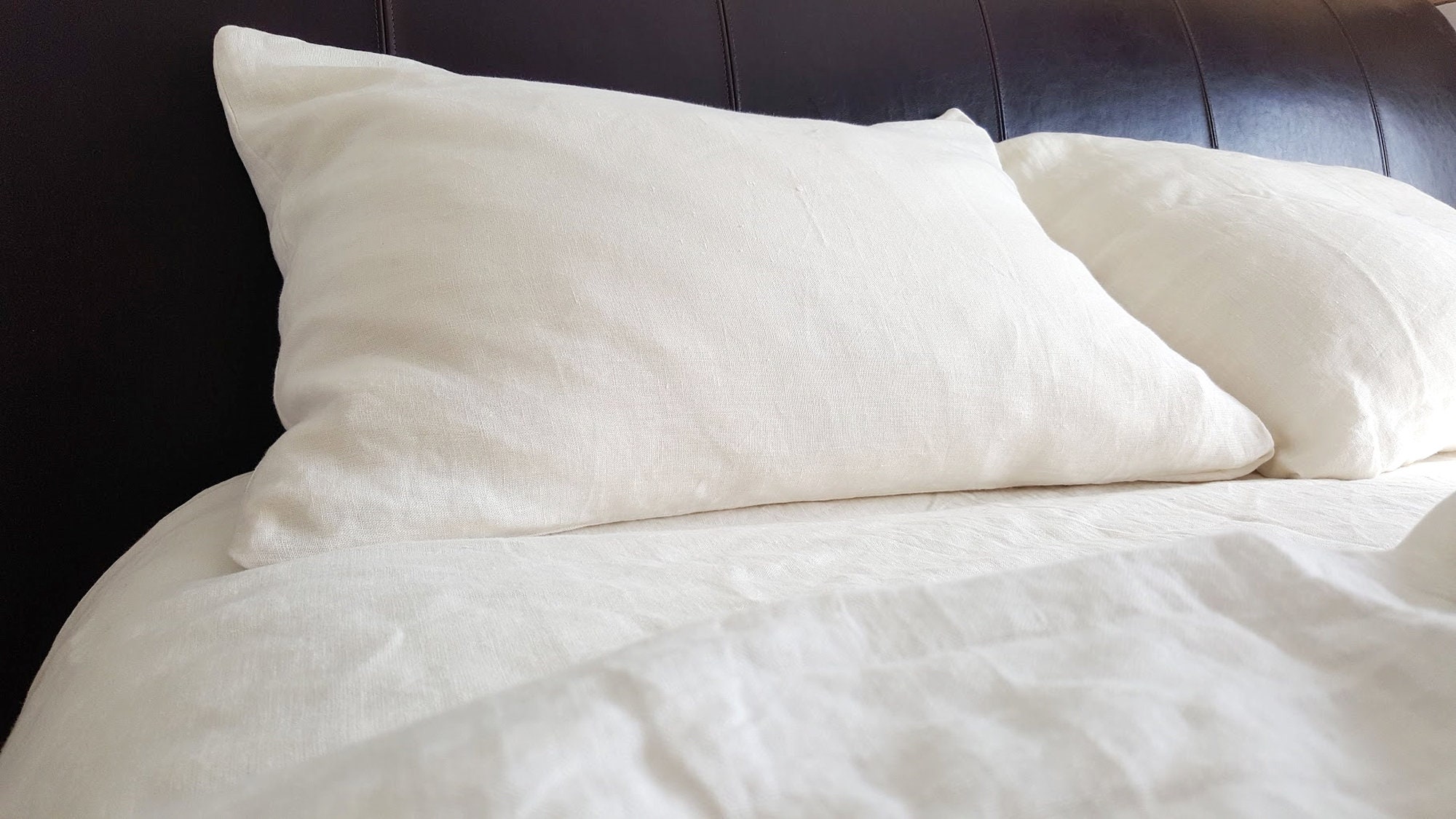 Linen Euro Sham in Warm White Linen Euro Pillow Cover 26x26 Etsy