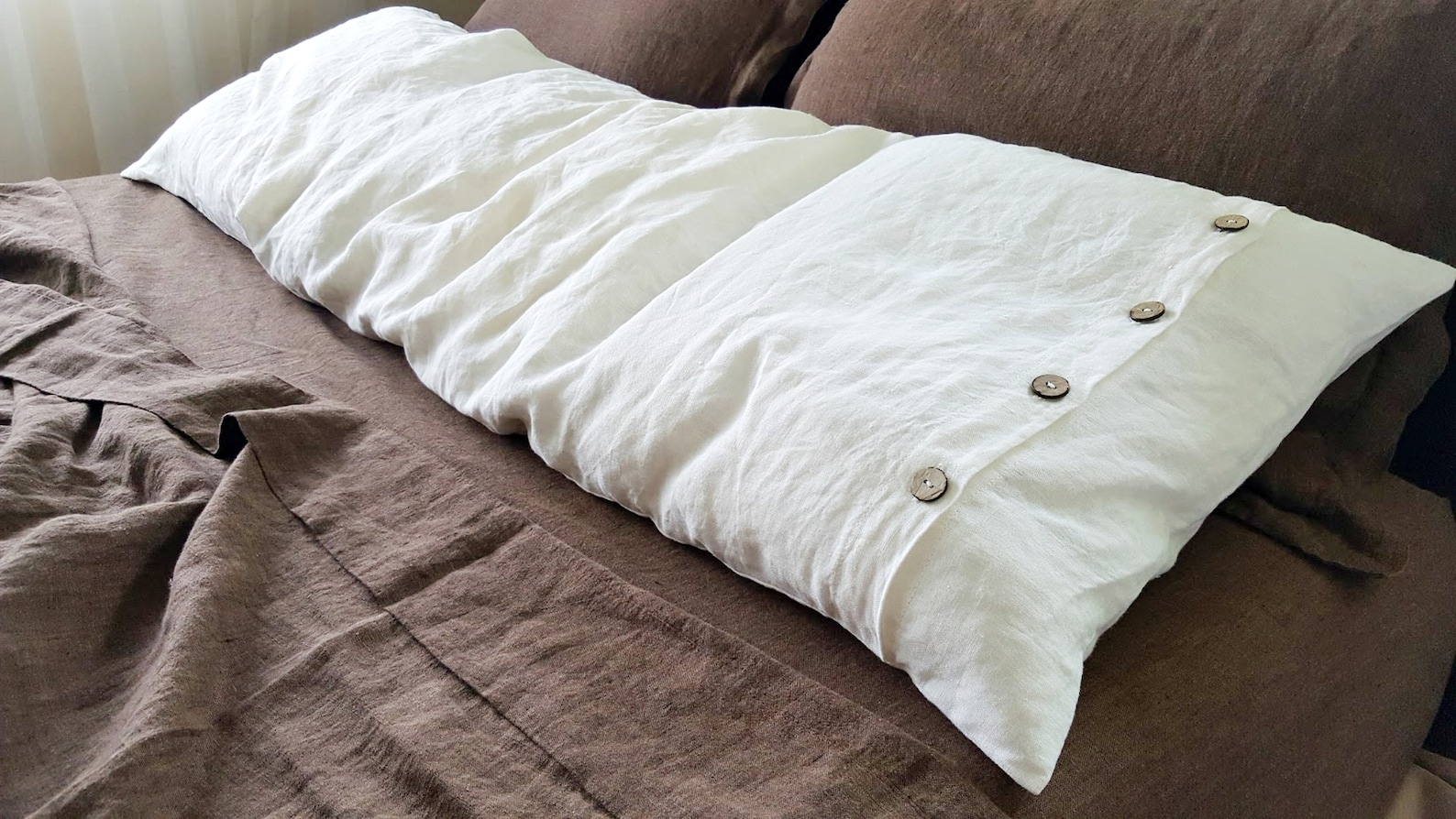Pure Linen Body Pillowcase Custom Oversized Washed Linen Etsy