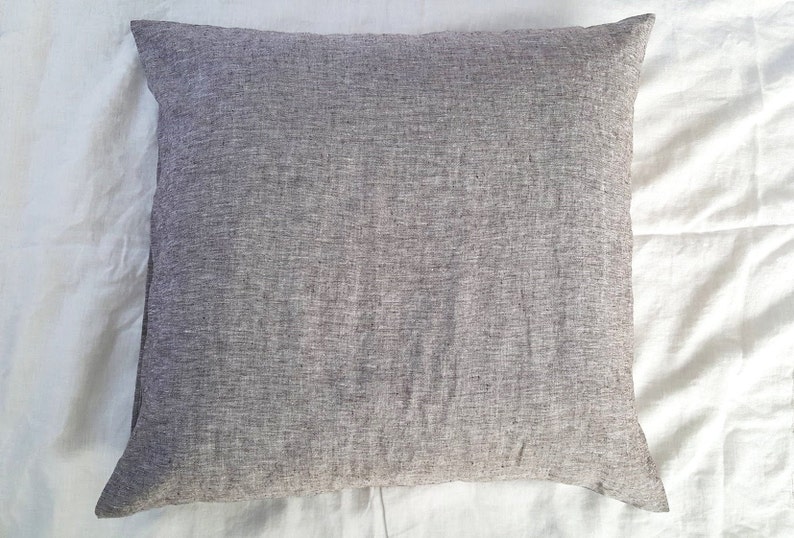 Linen Euro Pillow Cover 26x26 Washed Linen Pillow Sham Etsy