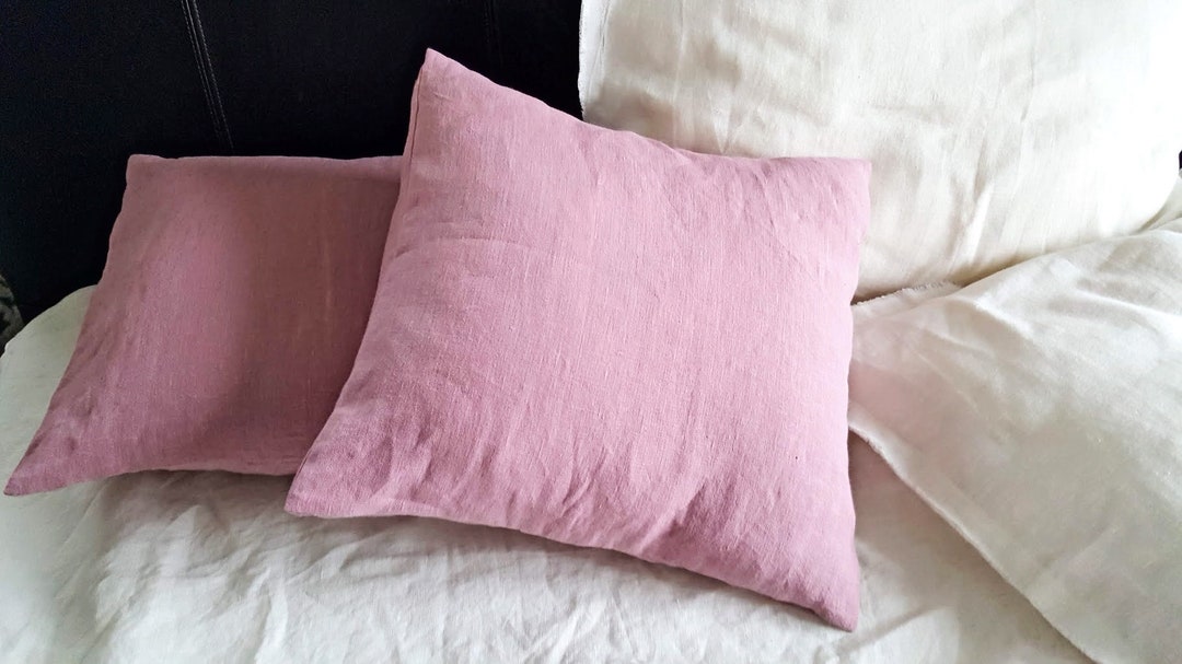 Linen Custom Cushion Cover. Linen Accent Pillow Cover, Decorative Throw Pillow Cover in Various