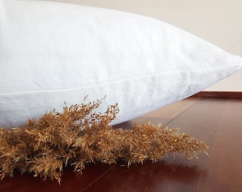 Lumbar Pillow Cover 14x36 with Zipper crafted from European Linen, Custom Lumbar Pillow Cover, Linen Body Pillowcase
