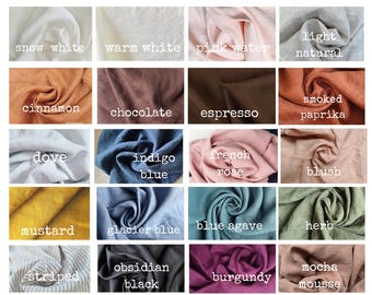 Pure Linen Fabric Swatches, European linen Fabric Sample Set