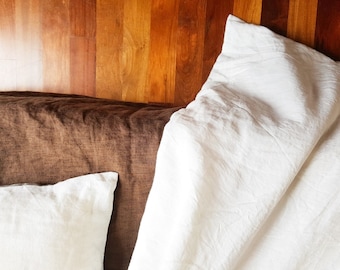 Linen Duvet Cover Queen, King, Twin or Custom size Natural Washed Linen Bedding. Farmhouse Decor Gift