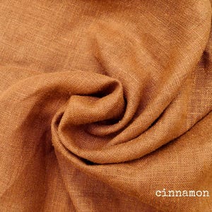 Natural Linen Scarf with Fringe for Women and for Men, Washed Linen Oversized Wrap, Unisex Linen Shawl, Long Linen Scarf with Raw Edges Cinnamon