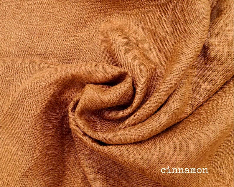 Natural Linen Scarf with Fringe for Women and for Men, Washed Linen Oversized Wrap, Unisex Linen Shawl, Long Linen Scarf with Raw Edges Cinnamon