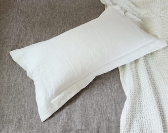 Lumbar Linen Pillow Cover, Oxford Linen Pillow Sham, Custom Lumbar pillowcase